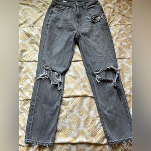 Dark Grey American Eagles Mom Jeans